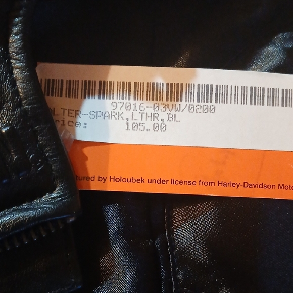 NWT Harley-Davidson Black Leather Halter Top - Picture 7 of 12